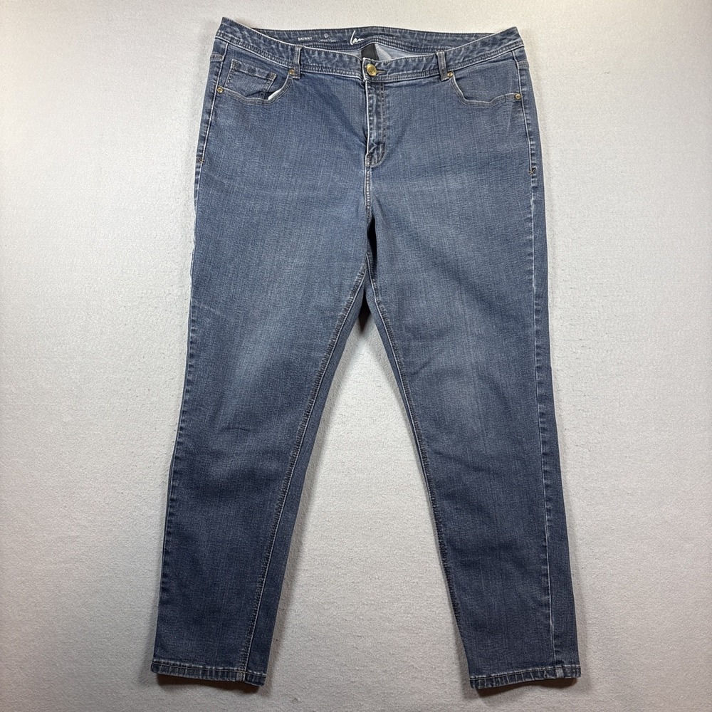 Lane Bryant Jeans Size 24 Reg Genius Fit Skinny Jeans Stretch High Rise Med Wash